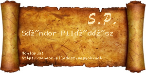 Sándor Piládész névjegykártya